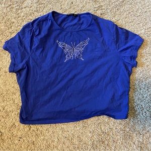 Purple butterfly top